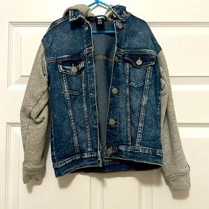 Hooded denim boys jacket